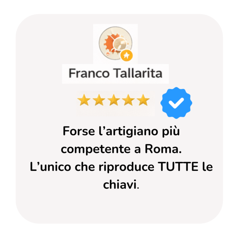 Esperienza eccezionale e personale competente. Hanno risolto ogni tipo di chiave, anche le più complesse! (7)